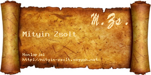 Mityin Zsolt névjegykártya